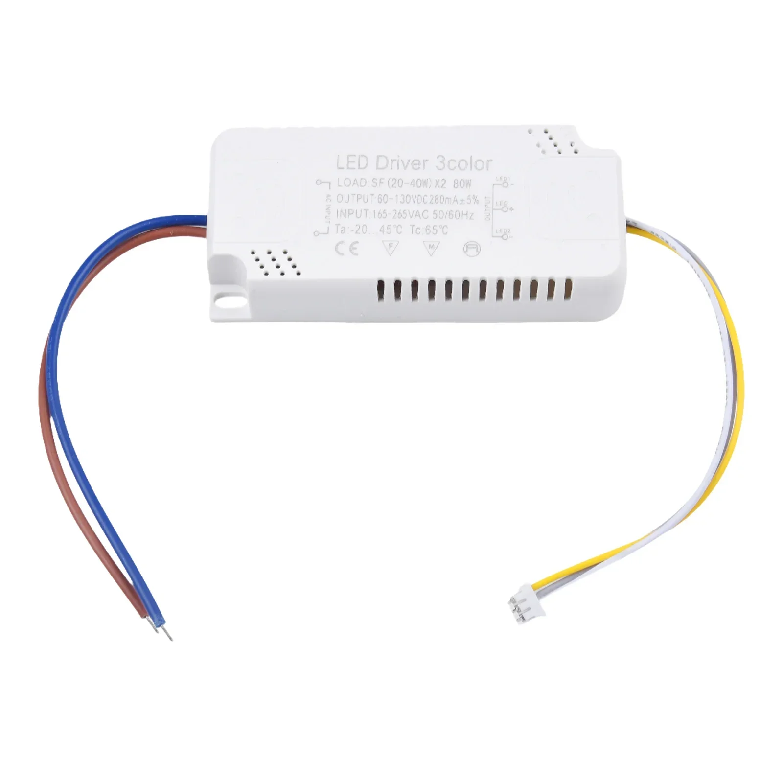 1pcs 260-280mA LED Driver 3color Adapter For LED Ceiling Lighting Non-Isolating Transformer Replacements AC165-265V