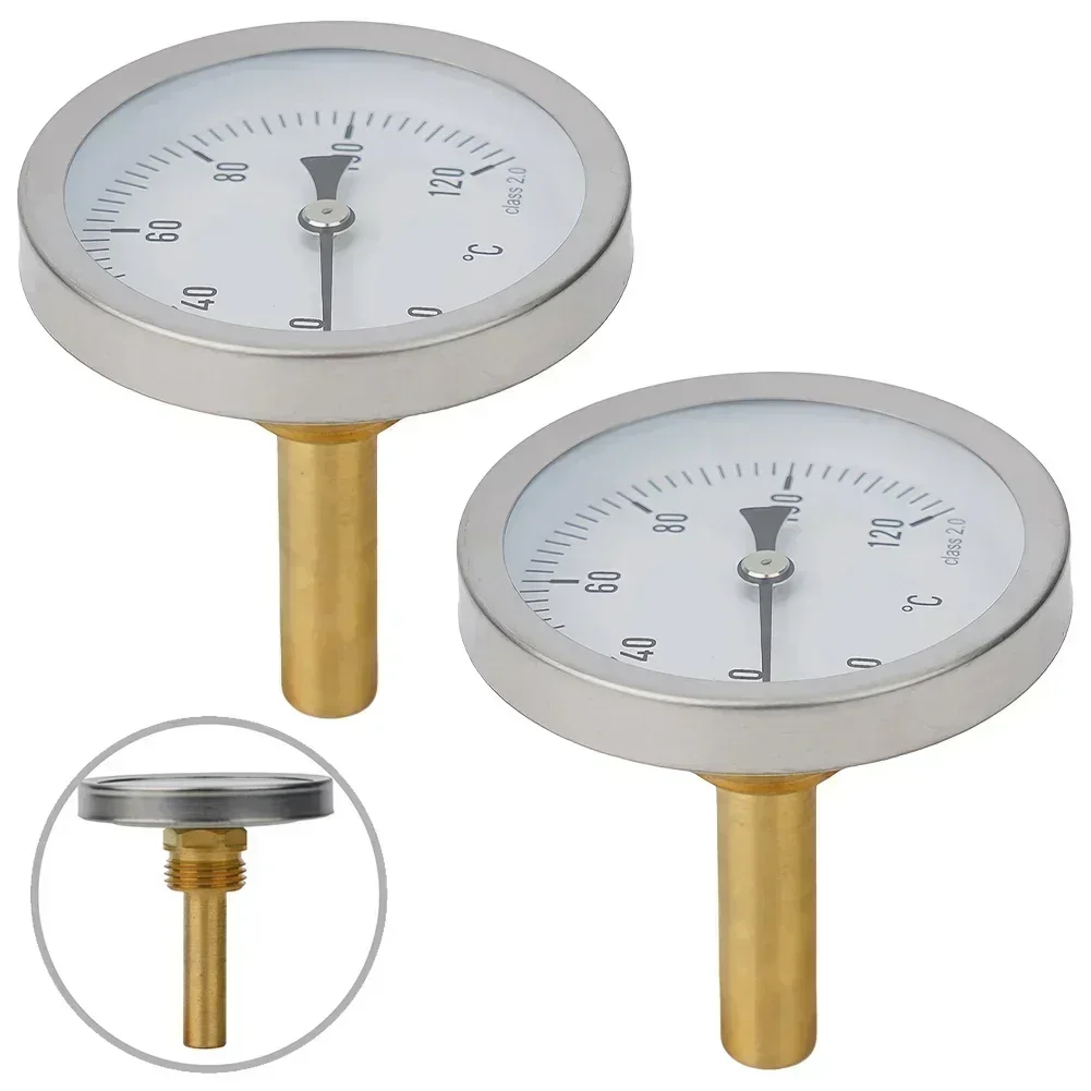 

Barbecue Grill Thermometer Boiler Thermometer Bimetal Thermometer Temperature Range 0-120 C Analog Thermometer