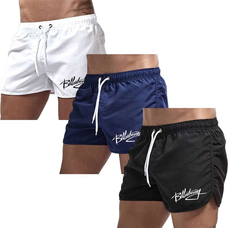 3 Pack Mens Board Shorts High Quality Breathable Quick Dry Beach Shorts Male Daily Sport Fitness Cycling Shorts 3 in 1 Package