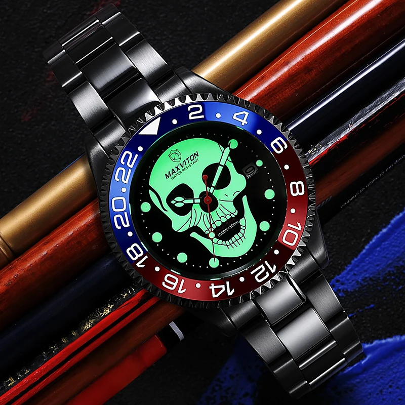 Maxviton  solar men's watch sapphire crystal eco-drive quartz movement 30bar waterproof watch not tritium watch