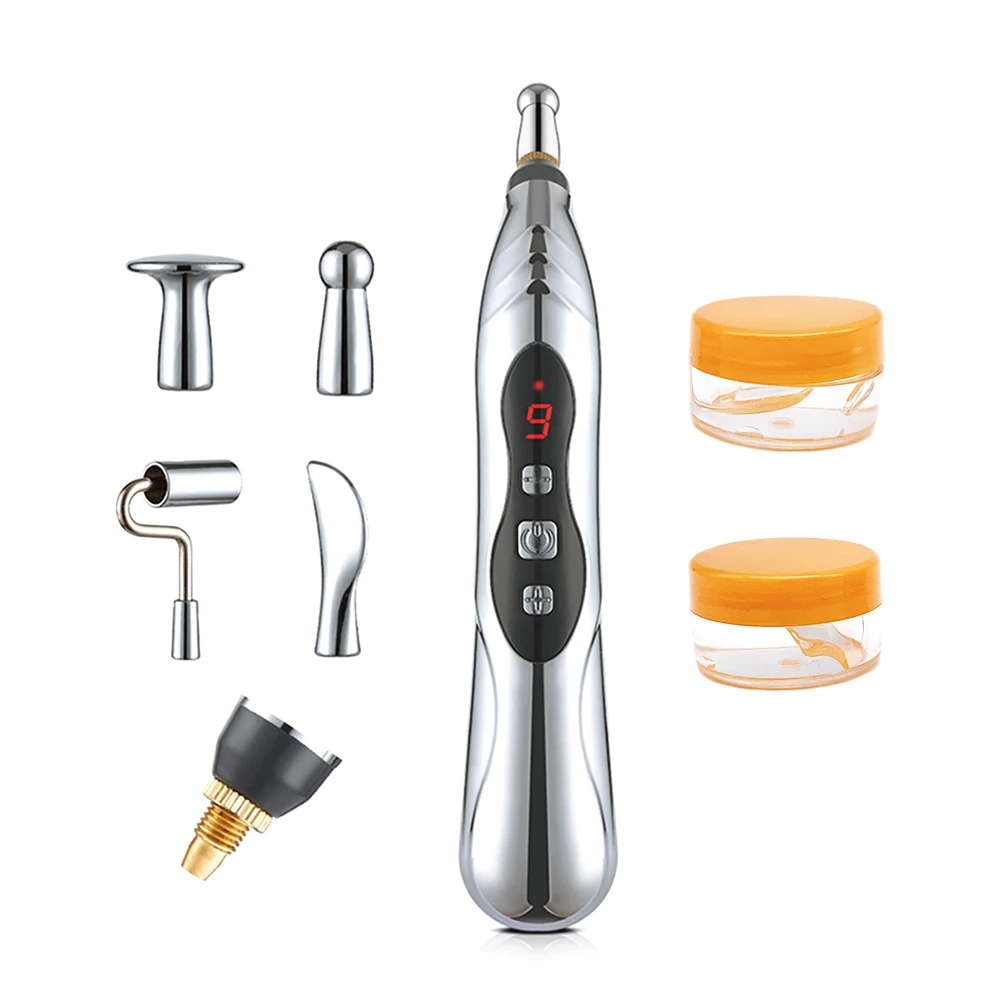 

Meridian Energy Acupuncture Pen Electric Pulse Therapy Muscle Deep Tissue Healing Massage Pen Acup Pain Relief Health Care Gels