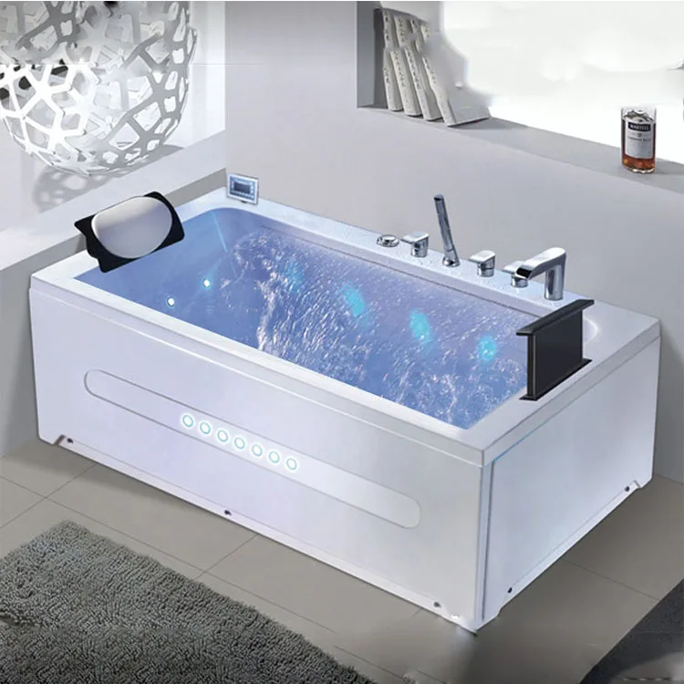 Jakuzzi Babyspa Bathtubs Waterfall With Led Lights Indoor Small Size Hotel Hot Tube Italian Style Hot Tub Basin Idromasaje Vasca