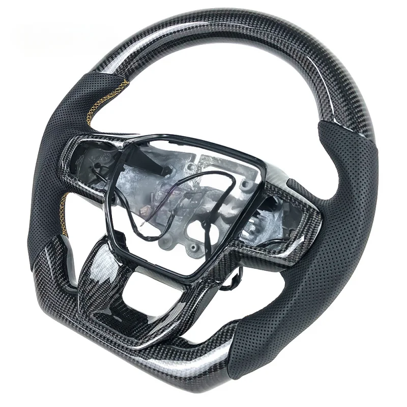 For Ford Ranger Custom Perforated Leather Carbon Fiber Steering Wheel
