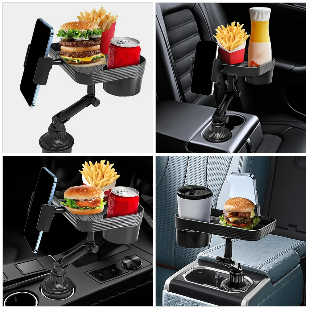 Car Meal Tray Cell Phone Holder Food Storage Caravan Automotive Cup Plastic Road Trip Accessories Travel