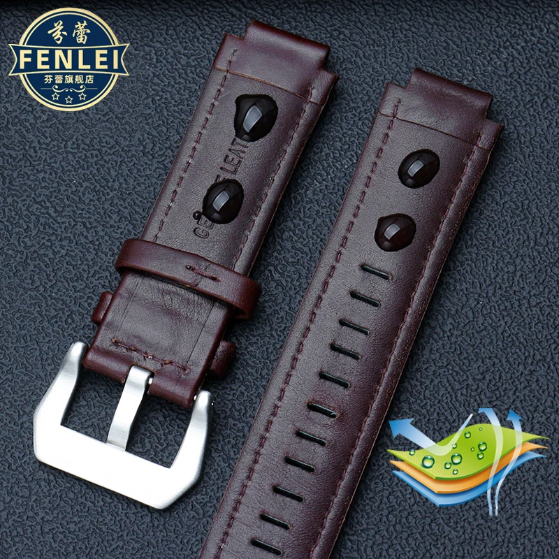 حزام ساعة رجالي من جلد البقر ، سوار تيميكس تايد ، T2N739 ، T2N720 ، سلسلة T2N721 ، عالية الجودة ، 24x16mm