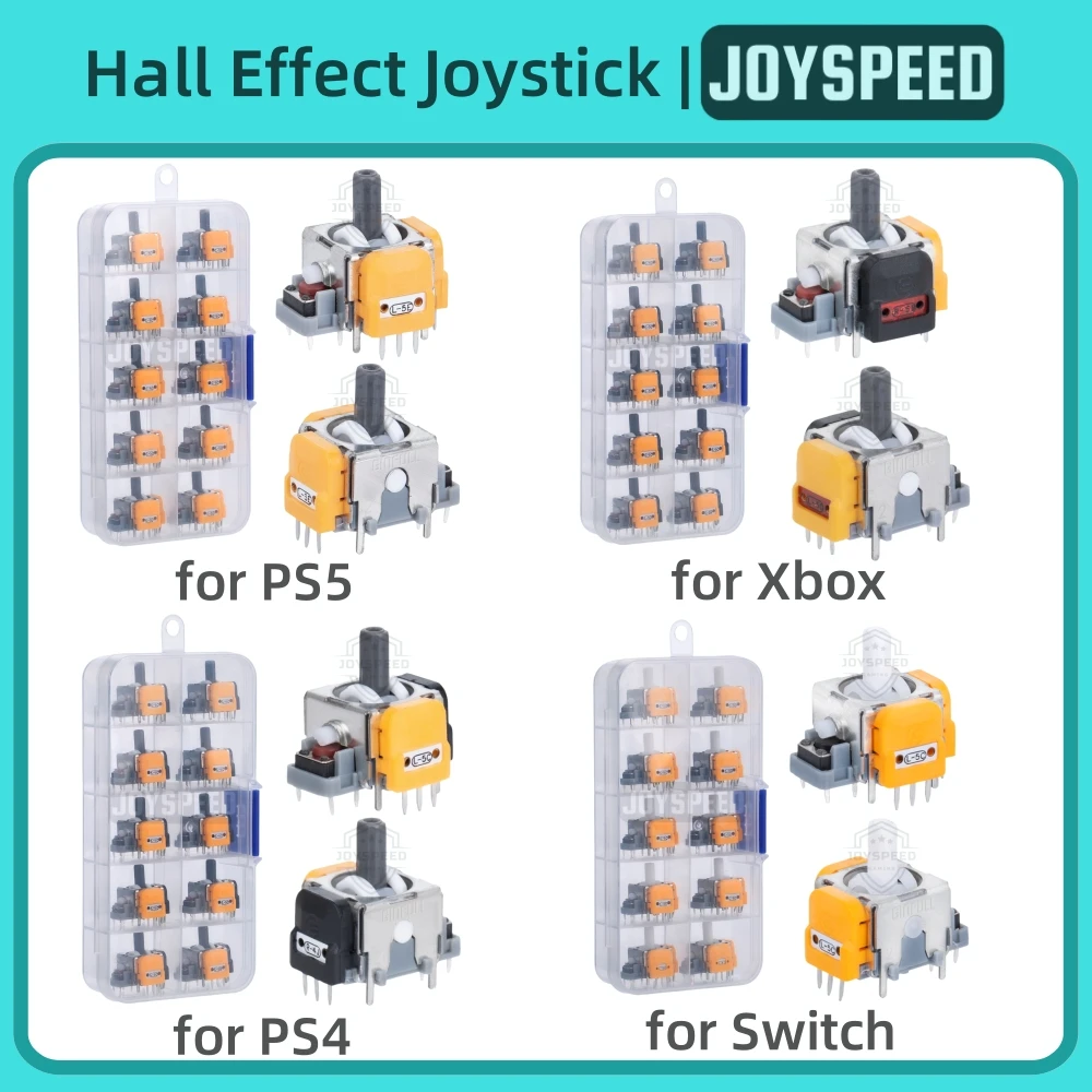

10/30pcs Hall Effect Joystick for PS5 DualSense PS4 Controller 3D Analog Stick for Xbox One Series Switch Thumbstick Accessories