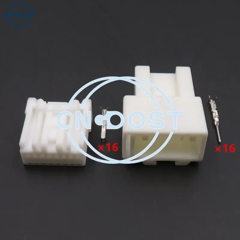 1 Set 16 Pin 6098-4339 Miniature Socket 6098-4333 AC Assembly Auto Steering Wheel Hairspring Cable Multifunctional Connector