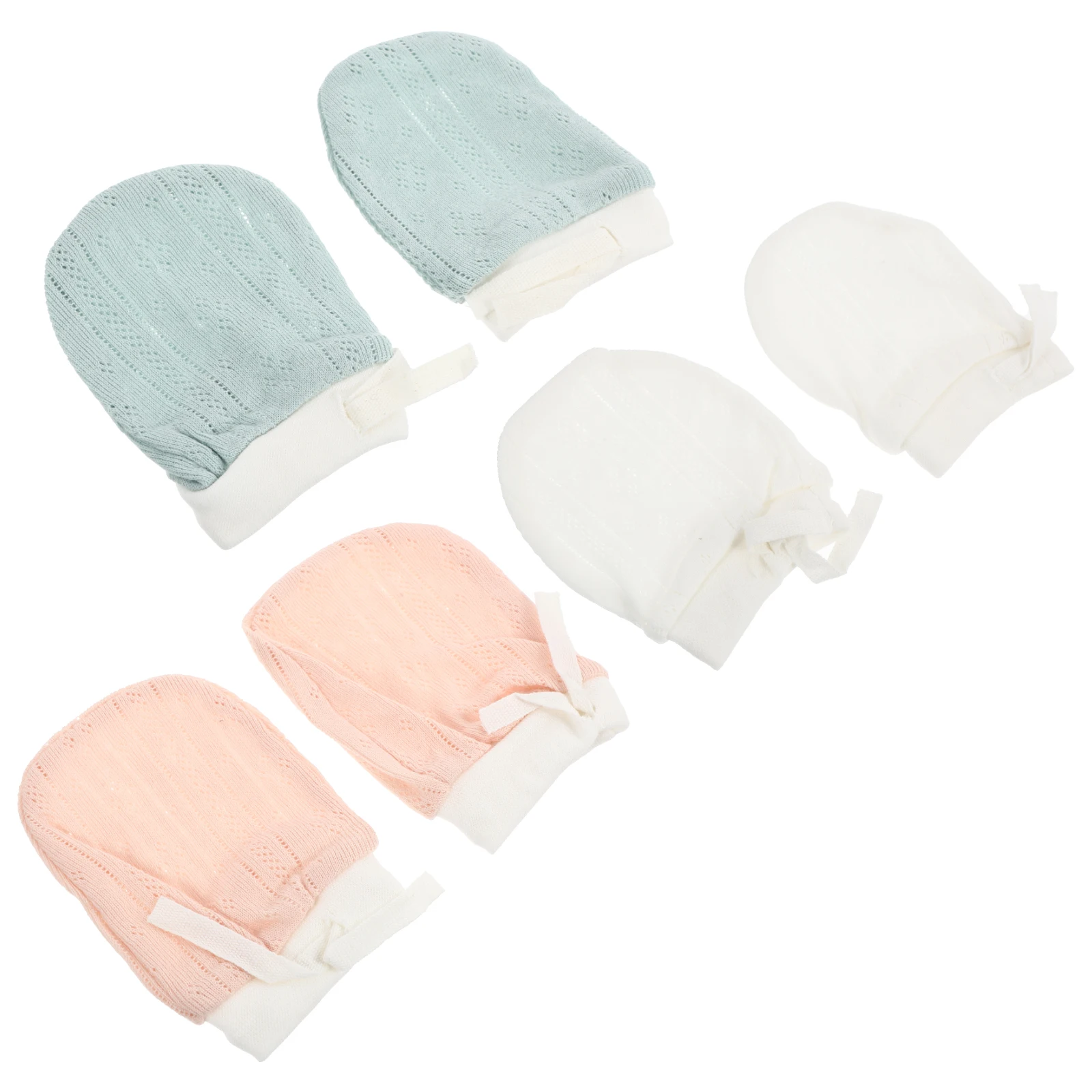 

3 Pairs Scratch Baby Mittens Cotton Lined Decorative Gloves Toddler Girl Boy Newborn Soft Adorable Toddler Glove H Protection