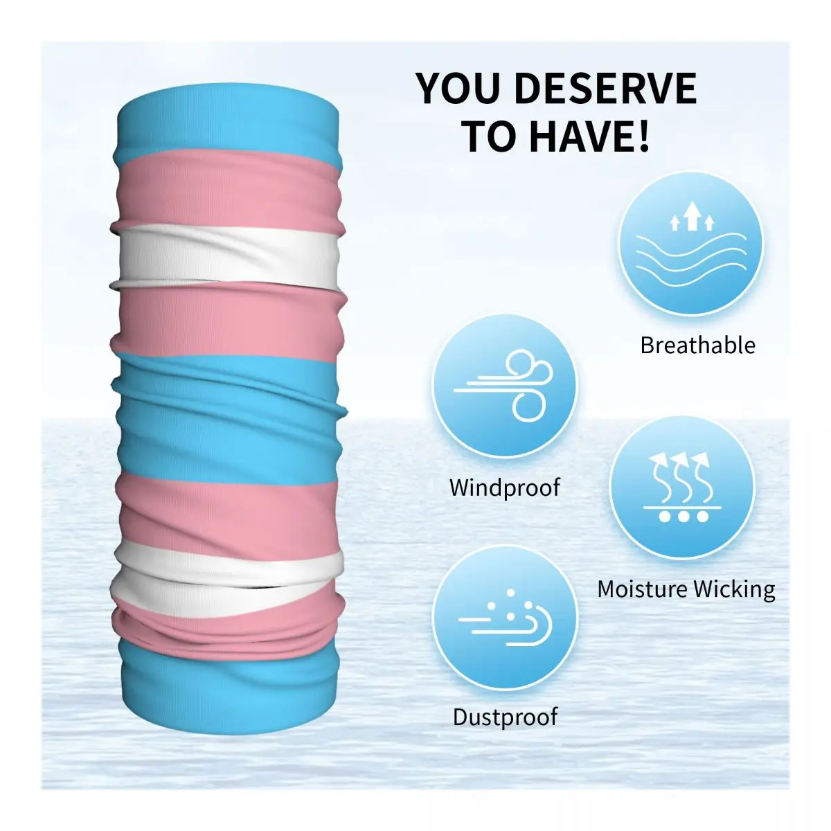 Transgender Vlag Lgbt Pride Bandana Nekhoes Gedrukt Boho Rainbow Yaoi Masker Sjaal Warme Hoofdband Hardlopen Unisex Volwassen Winddicht