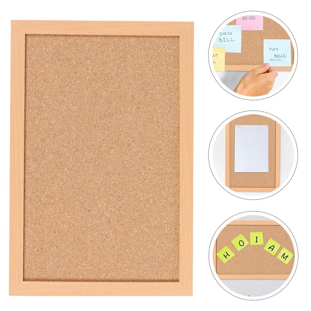 

Thumbtack Board Cork Wall-mounted Bulletin Vision for Office Message Display Information Show Corkboard Fold
