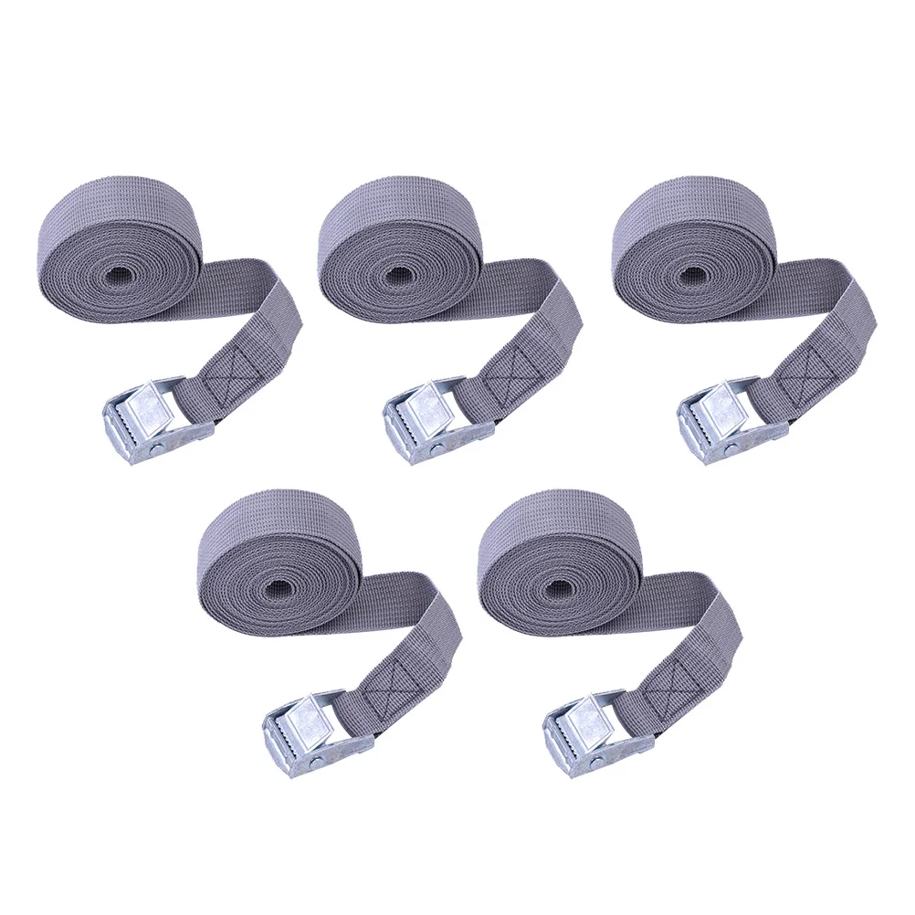 

5pcs Cargo Lashing Strap Heavy Duty Ratchet Tie Down For Motorcycle Vehicle Luggage Auto Car Bundling Belt Trunk Strap Tool