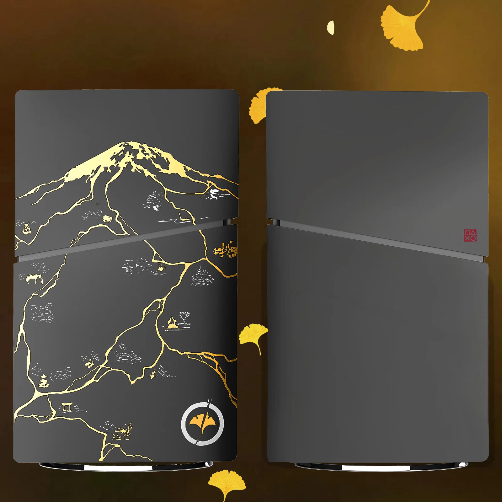 For PS5 Pro Dgital/For PS5 Slim Digital Edition Anti-Scratch Dustproof Case Replacement Hard Plastic Black Yotei Cover Skin