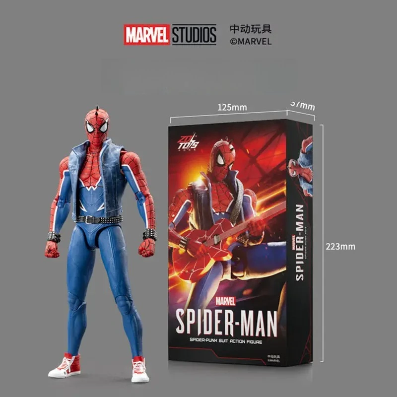 zd-marvel-spider-man-punk-suit-peripherals-movable-figure-with-multiple-accessories-cool-collectible-toy-ornament-exquisite-gift