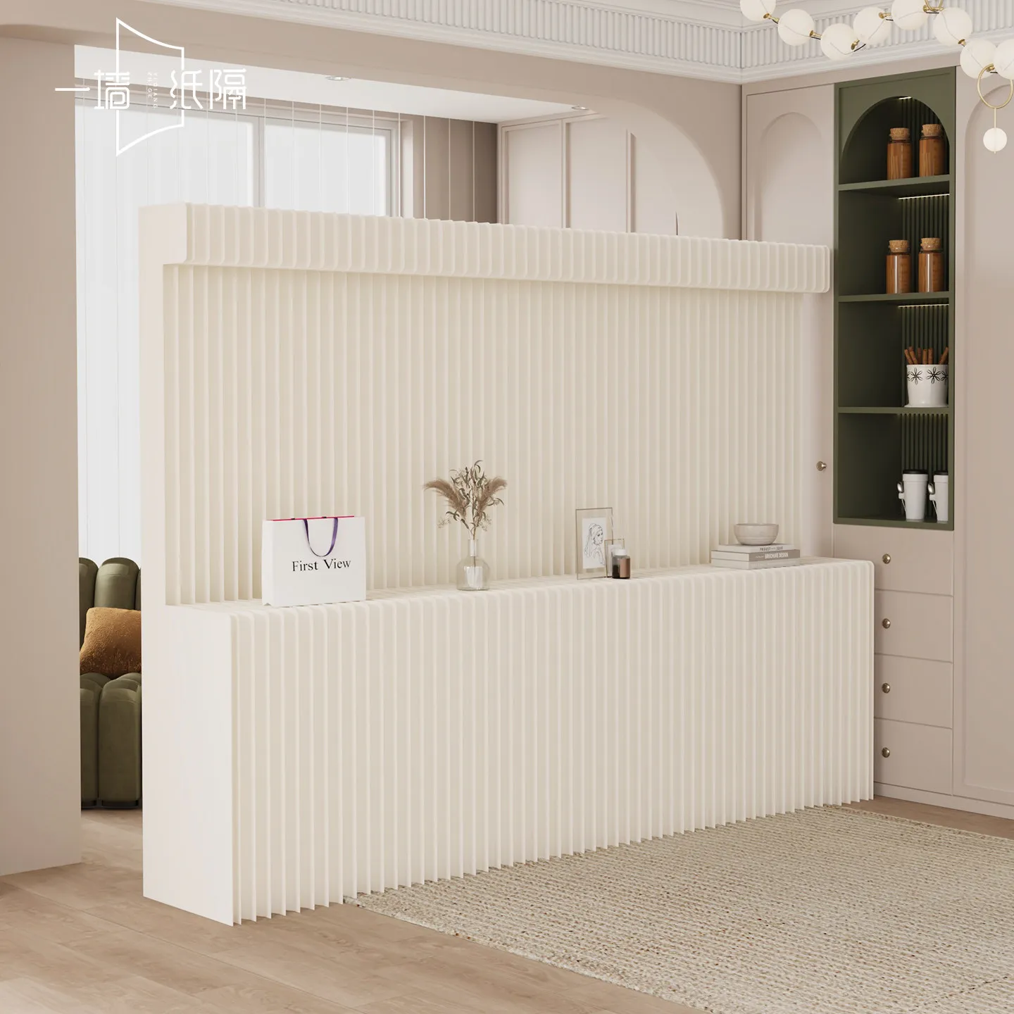 Office Screen Partition, Living Room, Shopping Mall Display Stand, Paper Wall, Movable Display Stand, Window Display Case