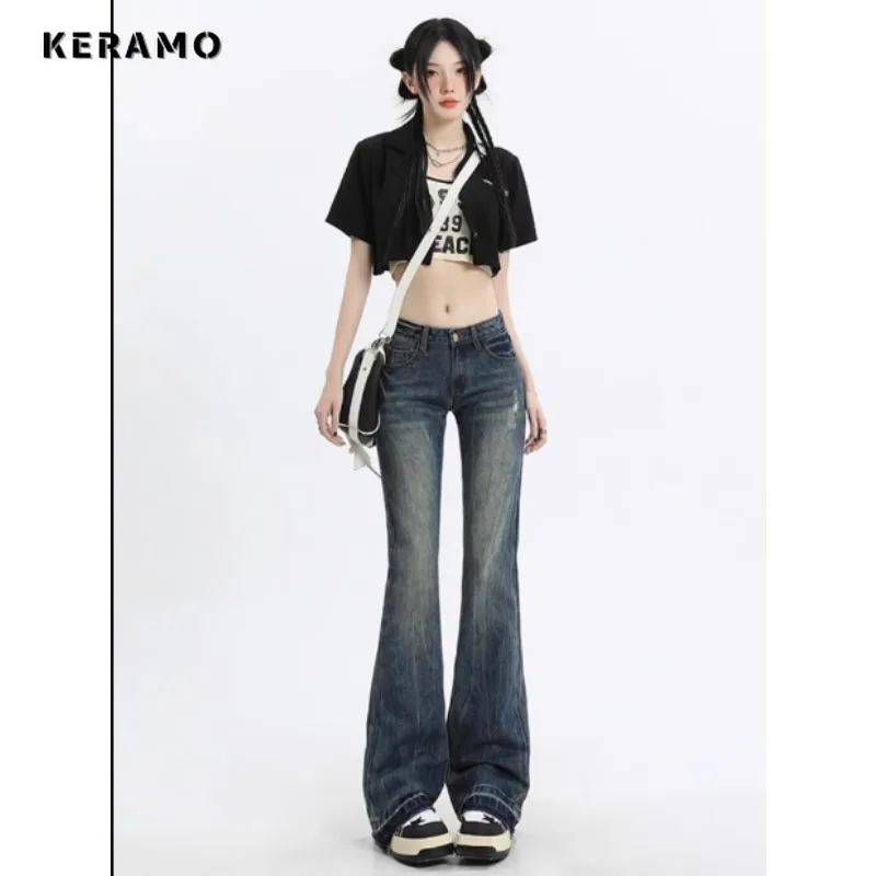 Imagem -03 - Jeans de Perna Larga Feminino Calça Jeans Calça de Cintura Alta Estilo Streetwear Grunge Vintage Harajuku Y2k Outono Inverno 2023