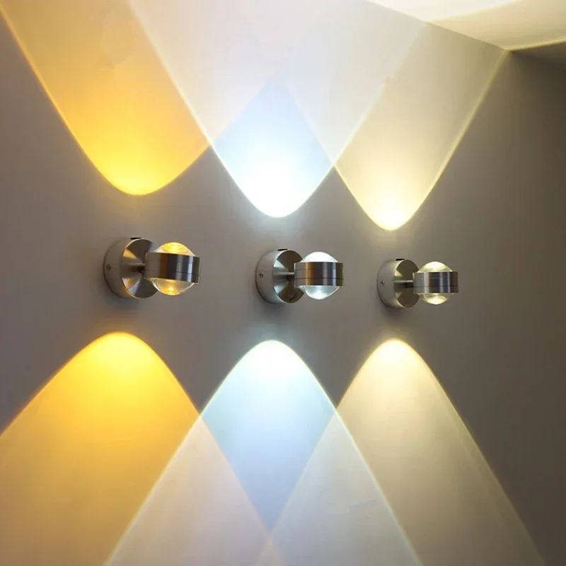 Fashion Design 3W White Wall Lamp 85-265V LED up and down Light Indoor & Outdoor IP65 Wall Inconce Lamp