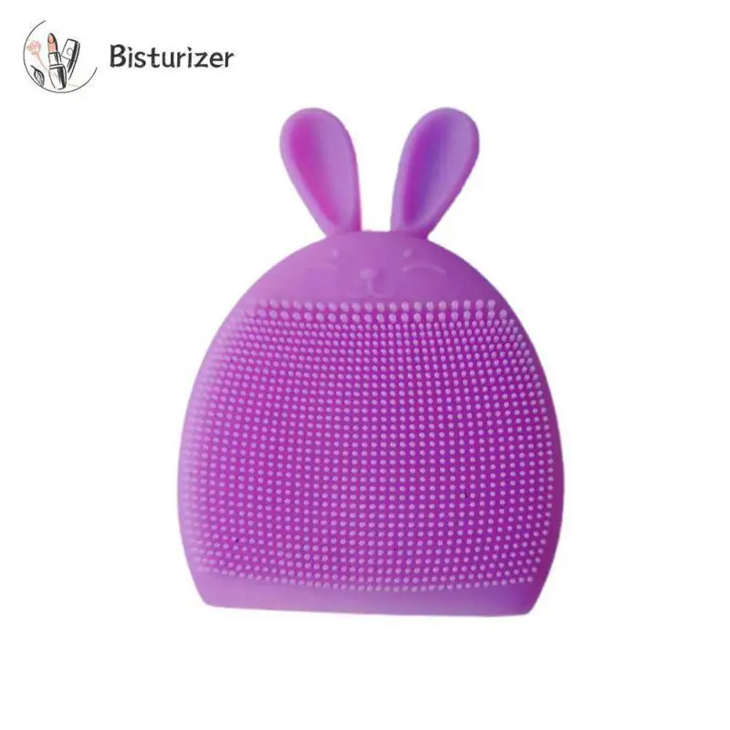 Soft Silicone Facial Cleansing Brush Rabbit Manual Massage Cleansing Brush Baby Shampoo Makeup Face Brush