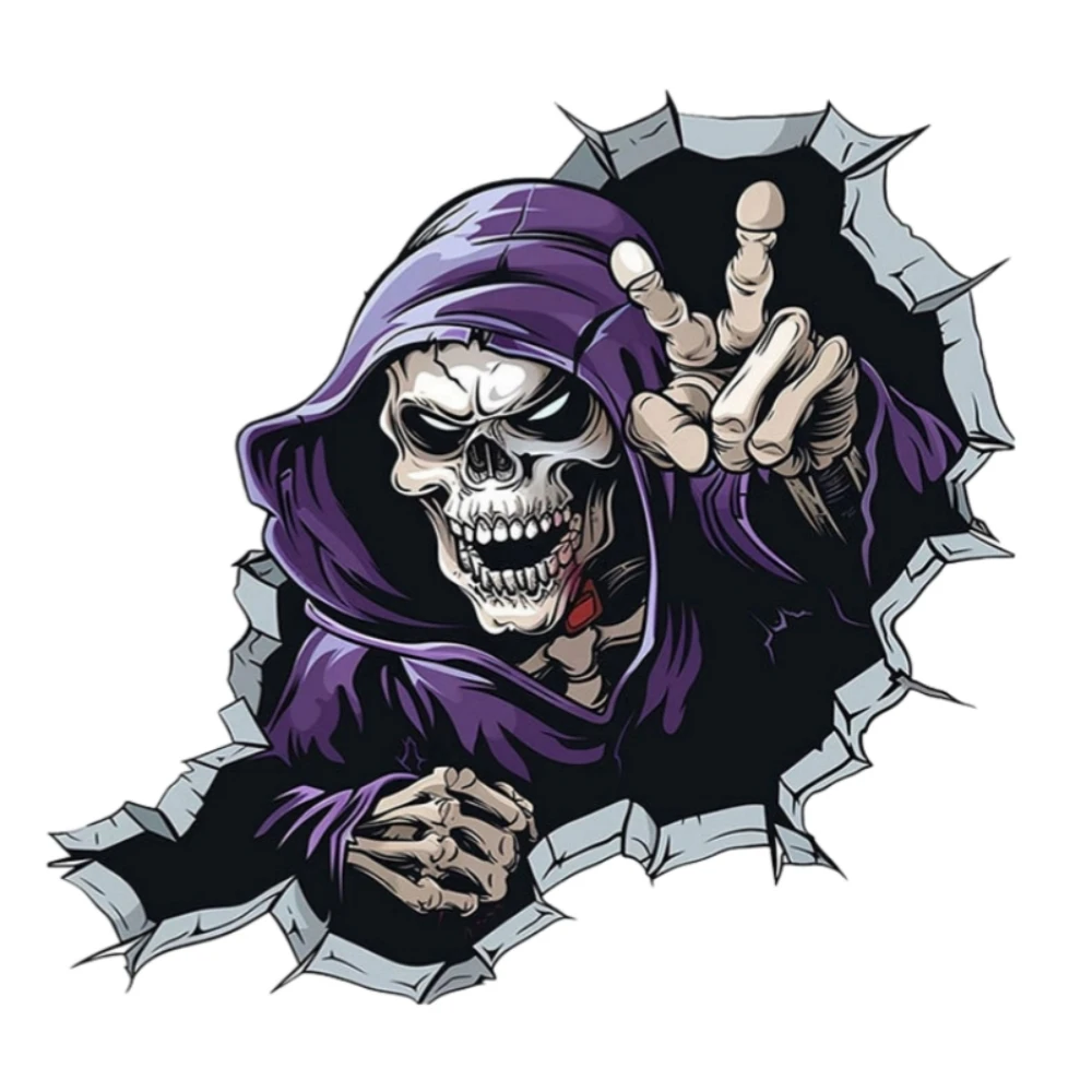 

Creative Ghost Face Car Stickers for Motorcycle & Vehicle Scratch Cover Personalized Body Decals Scratch Treatment