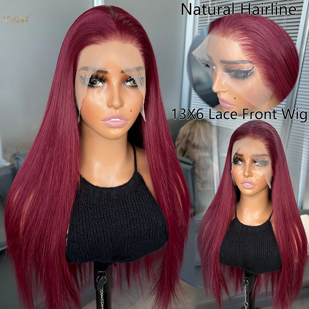 

Long 6Inch Deep Part Heat Resistant Silky Straight Futura Synthetic Lace Front Wig 13x6 Glueless Half Hand Tied Wigs for Women