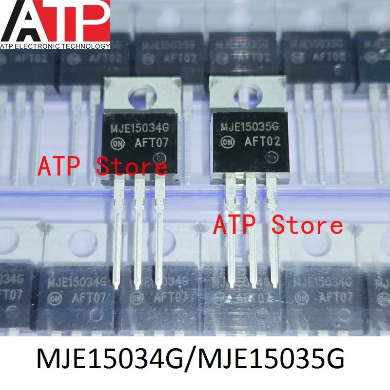 

10 Pairs/Lot 100% New Imported Original MJE15034G/MJE15035G MJE15034 MJE15035 TO-220 Bipolar Transistors BJT 4A 350V NPN PNP
