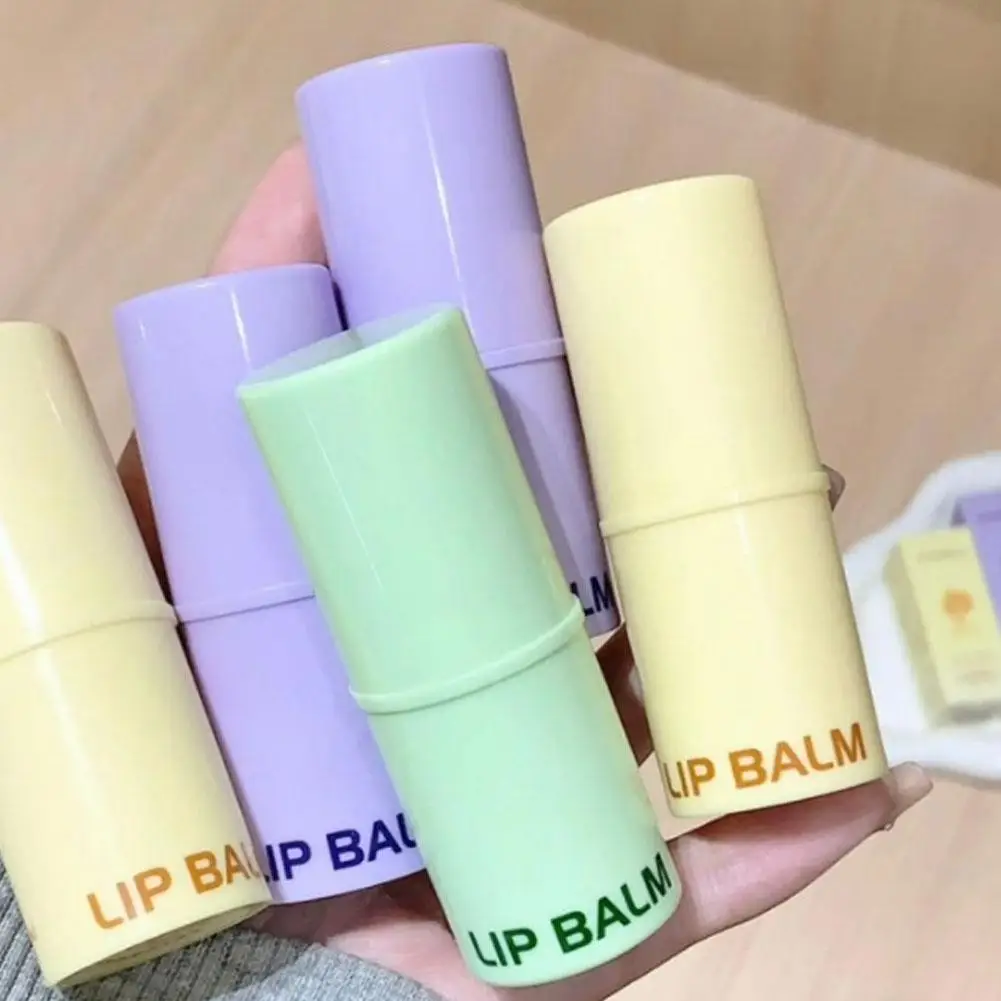 New 3Colors Girl Lip Balm - Deep Moisturizing, Reduces Lip Lines, Fruity Fragrance, Say Goodbye to Chapped Lips Care