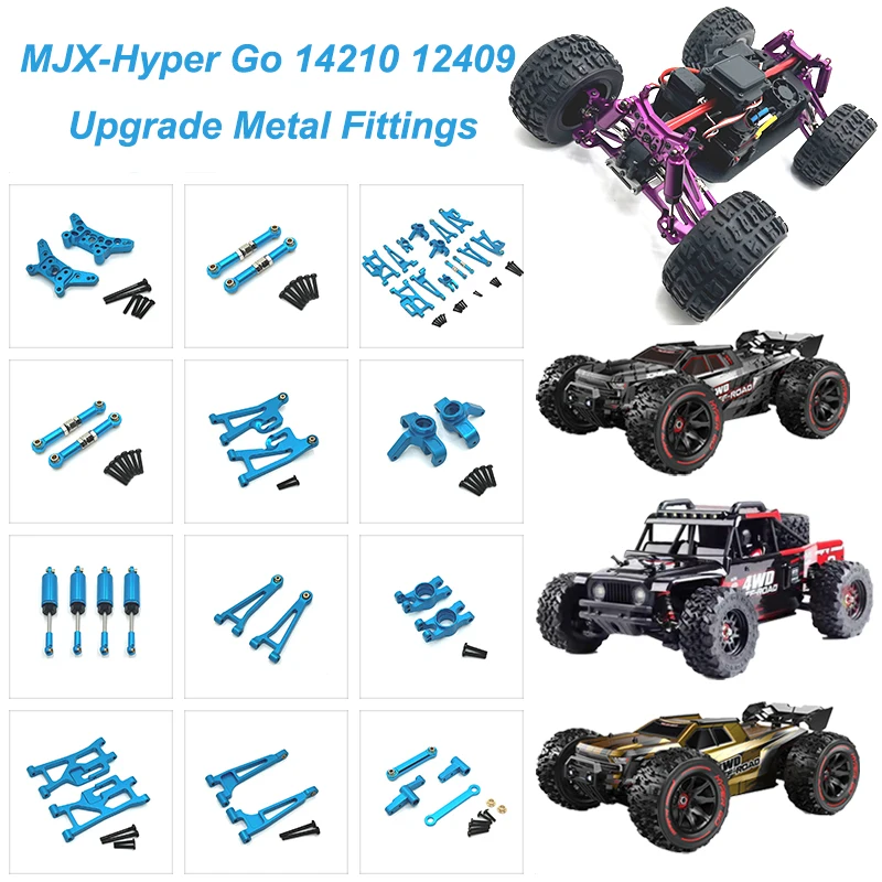 Carcasa De Chasis De Metal Para Rueda Todoterreno MJX Hyper Go 14209 14210, Accesorios  ，repuesto Upgrade Metal