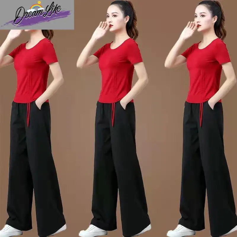 

Комплект одежды для квадрофитнеса: укороченные брюки с широкими штанинами, летний хлопковый традиционный этнический сценический костюм для активного отдыха