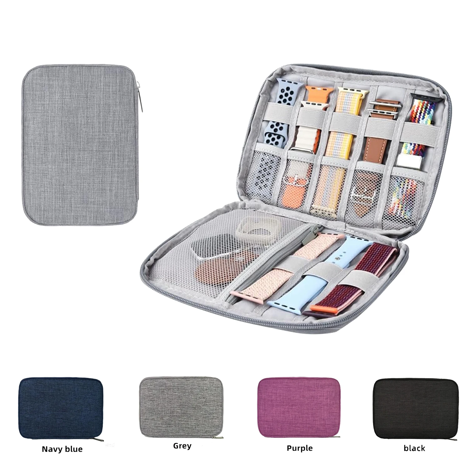 صندوق حزام الساعة لساعة أبل، حافظة حزام ساعة السفر/كابل البيانات، حقيبة تخزين، صندوق الساعات، منظم لساعة أبل أو الحافظة #1