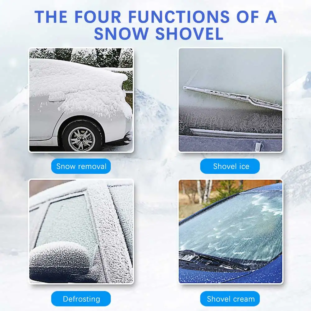 3 In 1 Extendable Snow Brush Ice Scraper For Car Windshield Scooper Shaped Car Scraper For Car Truck Auto