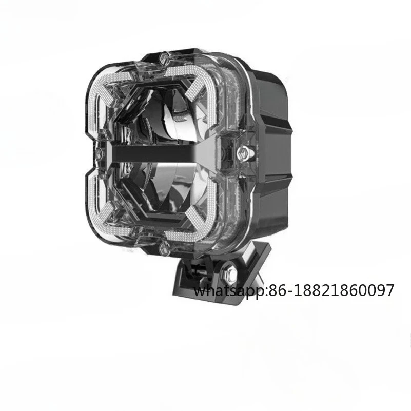 

4-янтарный светодиод DRL, квадратный рабочий противотуманный фонарь, грузовик, пикап, внедорожник, квадроцикл