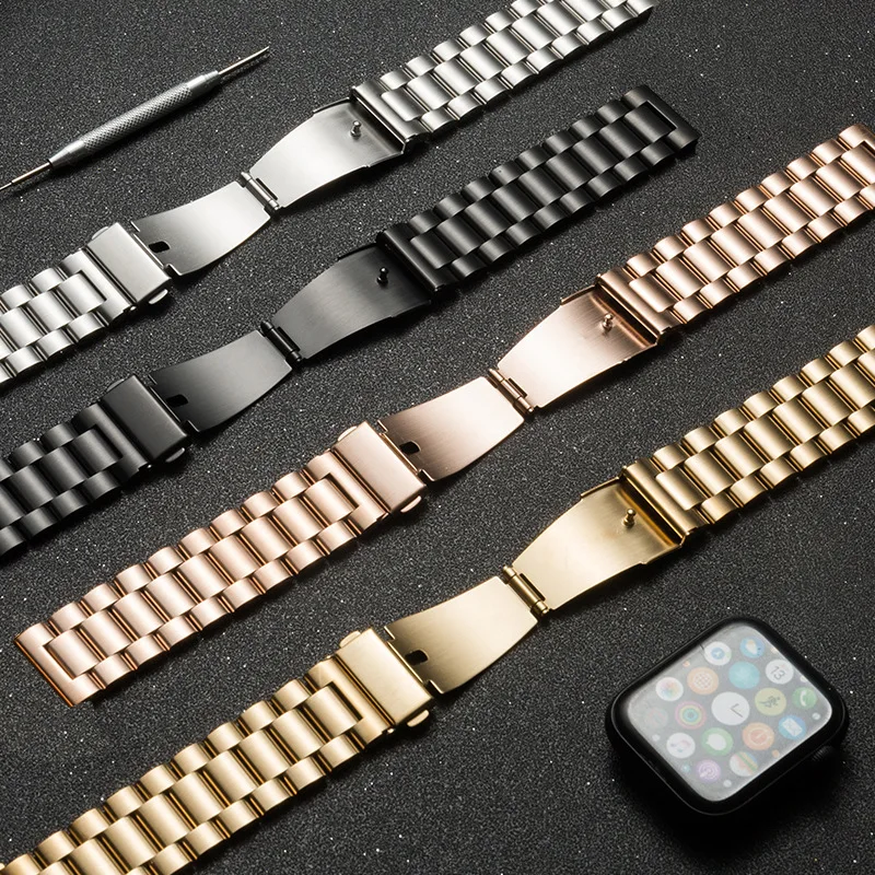 20mm 22mm Watch Band For Amazfit GTS 4 2 mini/3/2e/GTS2/GTR 42mm/47mm/GTR4/2e/Stratos 2/3 Metal Watch Bracelet Amazfit Bip Strap