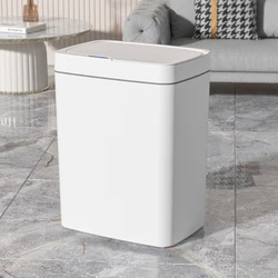 15/18L Automatic Trash Bin Quiet Electric Garbage Bin Rechargeable Auto Motion Sensor Rubbish Can for Kitchen Bathroom Bedroom