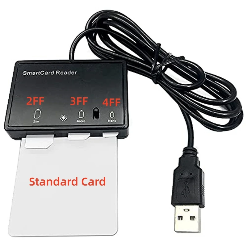 OYEITIMES Smart Card Reader+5PCS 2FF/3FF/4FF Programmable SIM Card Blank VoLTE LTE WCDMA GSM USIM Cards + 3.9.31 Ver. Software