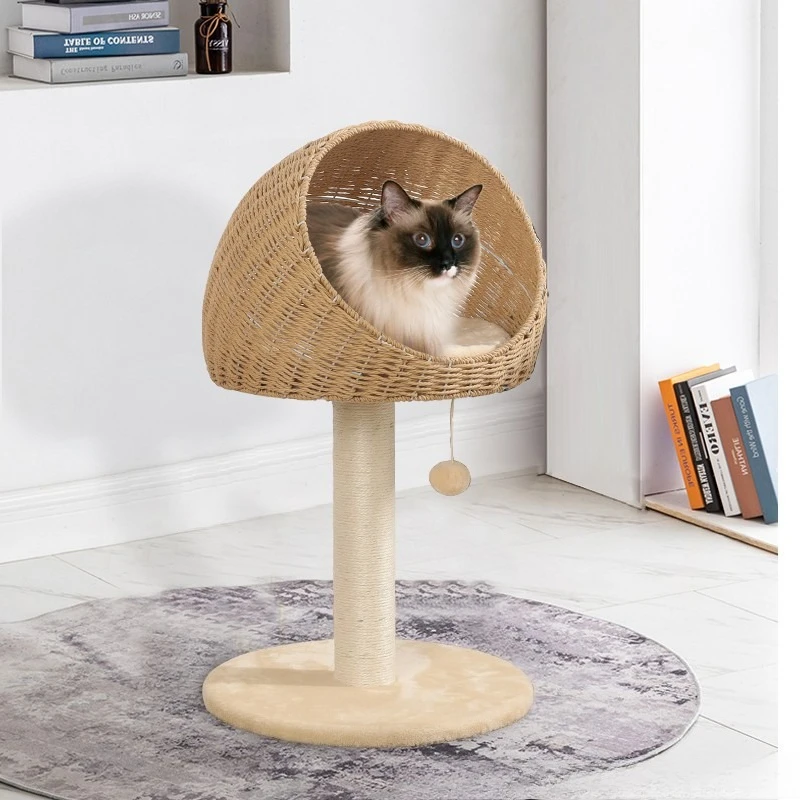 

Japanese rattan woven cat climbing frame cat tree nest integrated easy to take care of does not occupy the sisal
