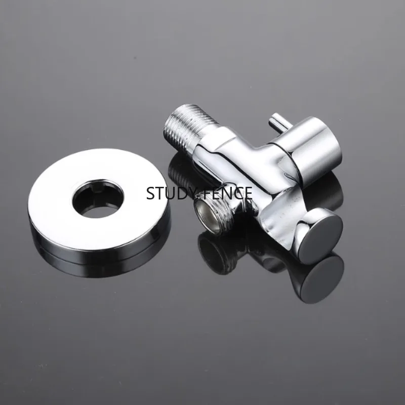 1pc Metal Single Cooling Angle Valve, 4-point Angle Valve, Bathroom Shower Head Bracket, Household Hardware Accessories