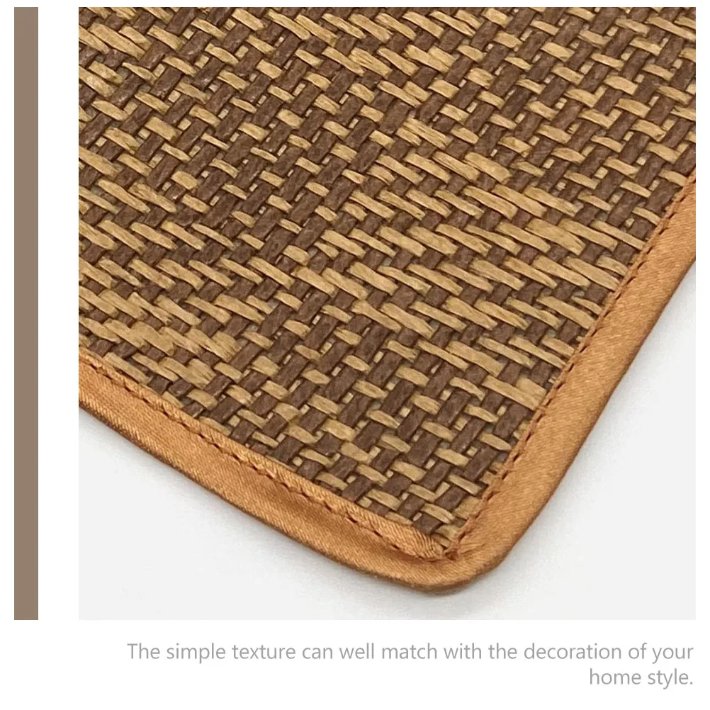 

2 Pcs Cooling Pet Mat Beds for Cats Rattan Woven Dog Puppy Carpet Pad Dogs Mats