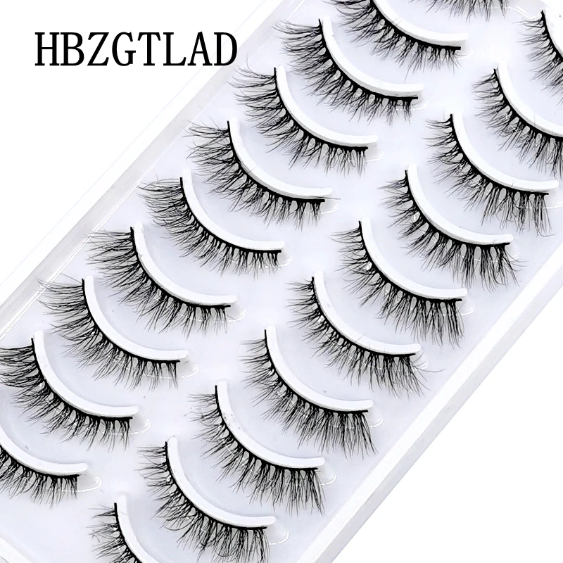 10 Pairs Mink Fake Eyelashes Faux 3D Natural Long False Eyelashes 3d Mink Lashes Soft Fluffy Lashes Extension Makeup Kit Cilios