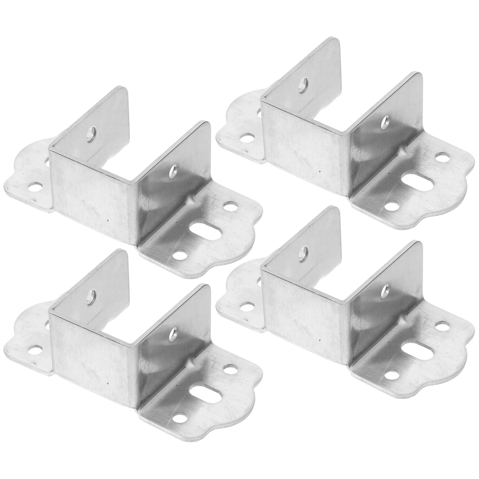 

4 Pcs U Shaped Bed Frame Brackets Cross Beam Support Hardware Stainless Steel Adjustable Frames Sturdy Center Support
