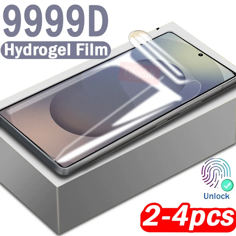 2-4PCS Explosion-proof Hydrogel Film For Samsung Galaxy S25 S24 S23 S22 S21 S20 Ultra Note 20 10 Plus Screen Protector Not Glass