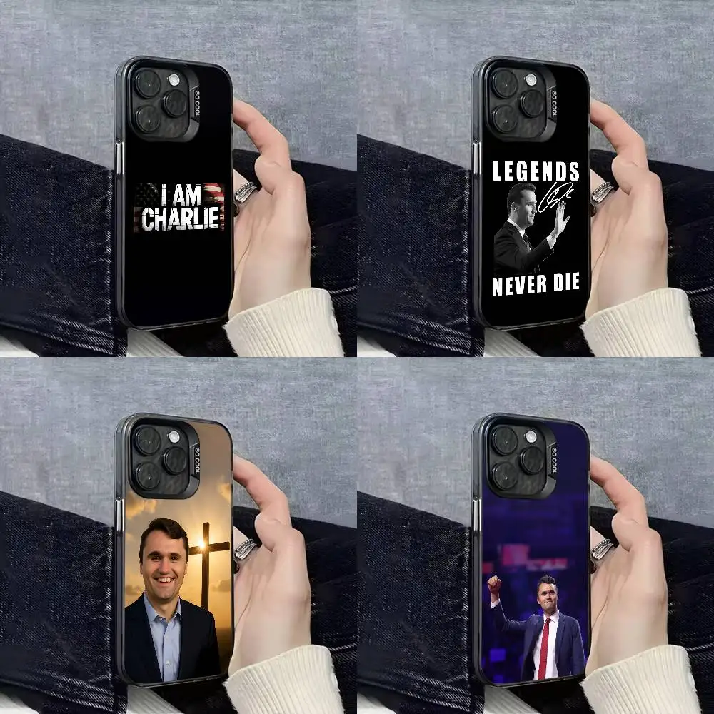 

Legends C-Charlie K-Kirk Phone Case For iPhone 17,16,15,14,13,12,Pro,Max,Plus,E,SE4,Air,Mini Black IMD Box