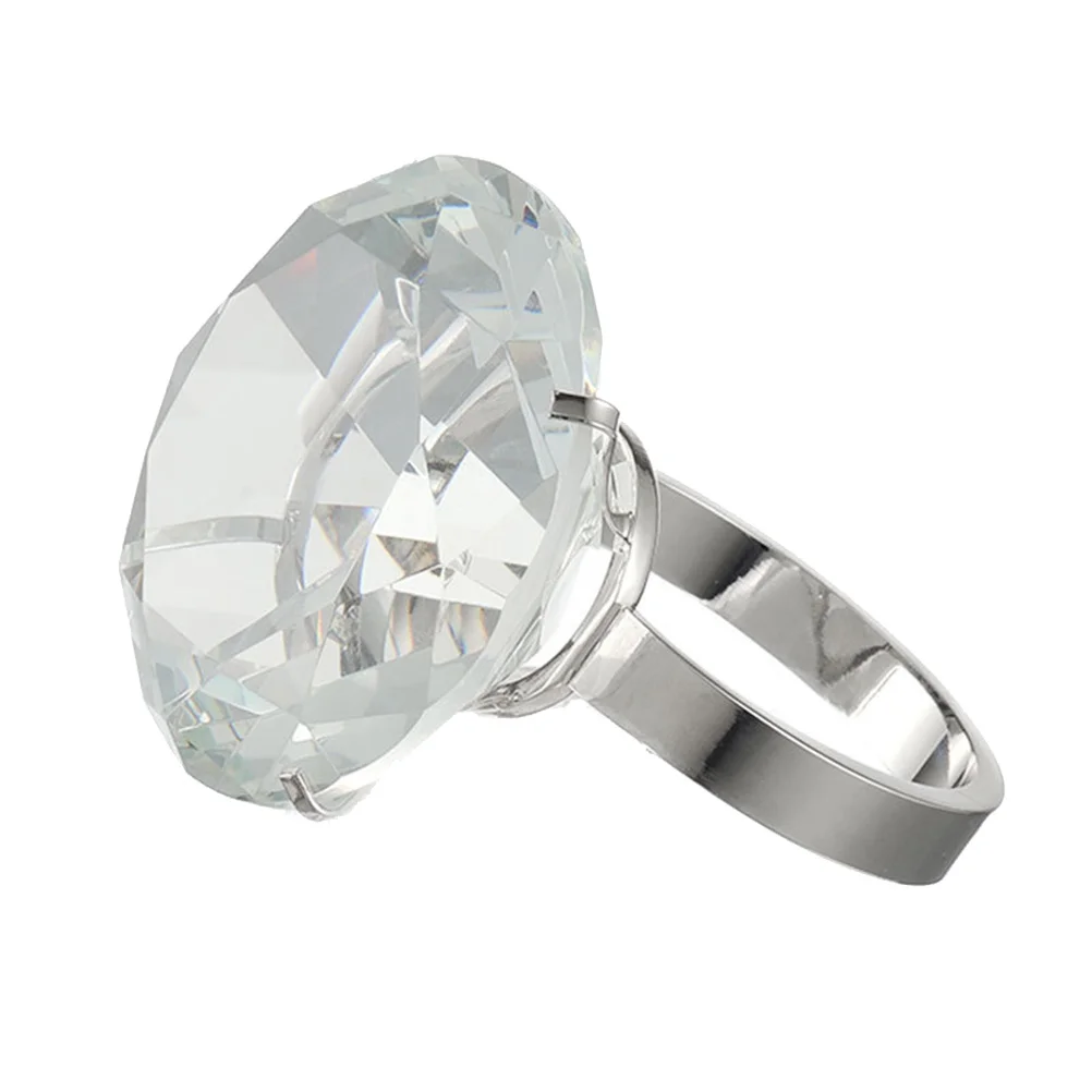 

Exquisite Diamond Ring Ornament 100mm Smooth Surface Suitable Home Office Great Gift Choice Ornament Figurines
