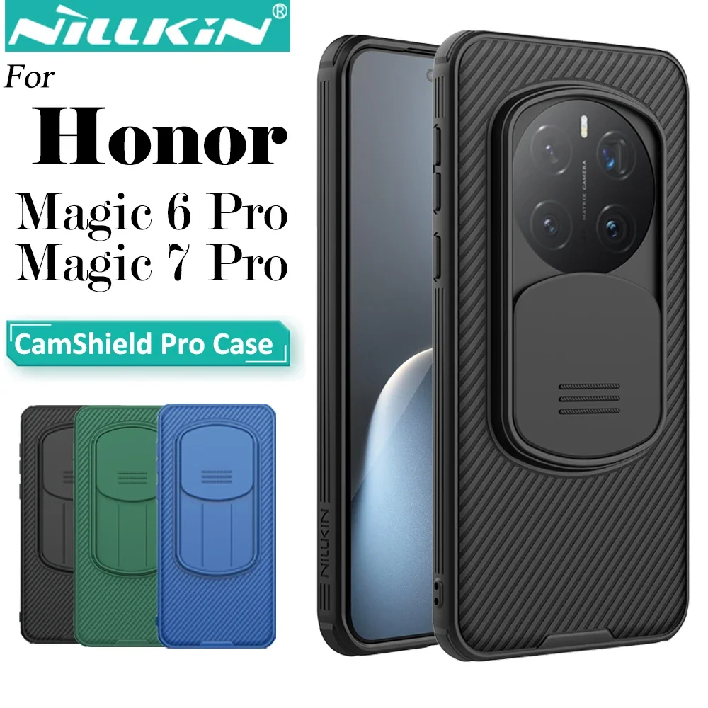 Чехол Nillkin для Honor Magic 7 Pro Magic 6 Pro CamShield Pro с выдвижной крышкой для камеры, жесткий чехол из ПК + ТПУ