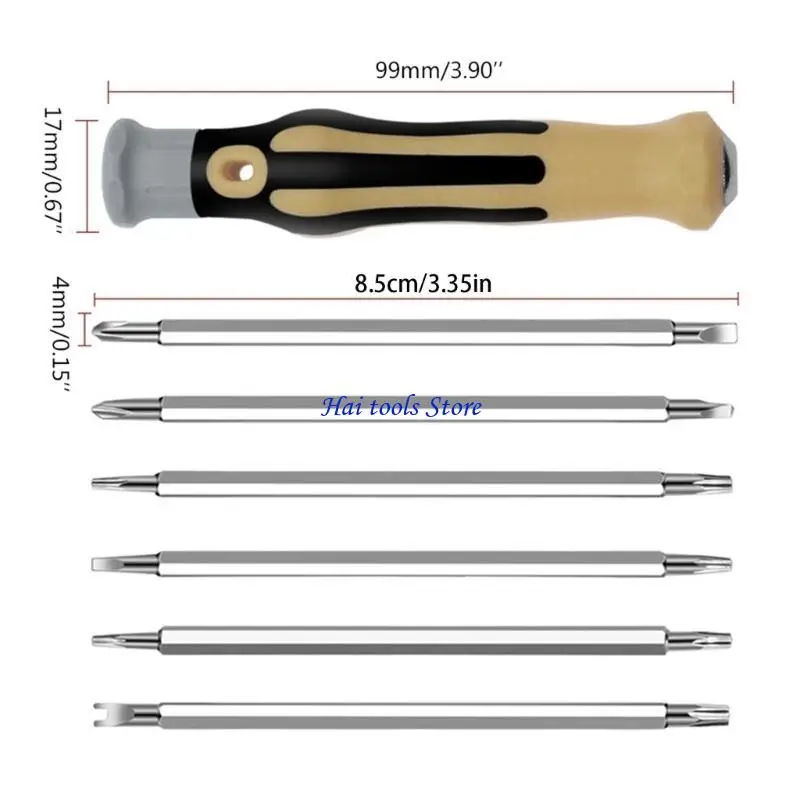 X37E 7 Pcs Household Multifunctional Strong Screwdriver Bit Set Repair Tool