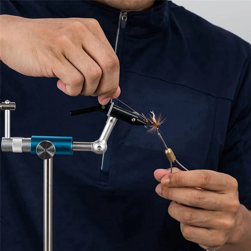 Lo-ok Rotaries Fly Tying Vise Fly Vise، دوران 360 درجة، أدوات ربط الذبابة الخفيفة للغاية، ملزمة ربط على شكل حرف C