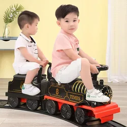 Coche eléctrico de juguete para niños pequeños, Andador de paseo en tren de 1 año