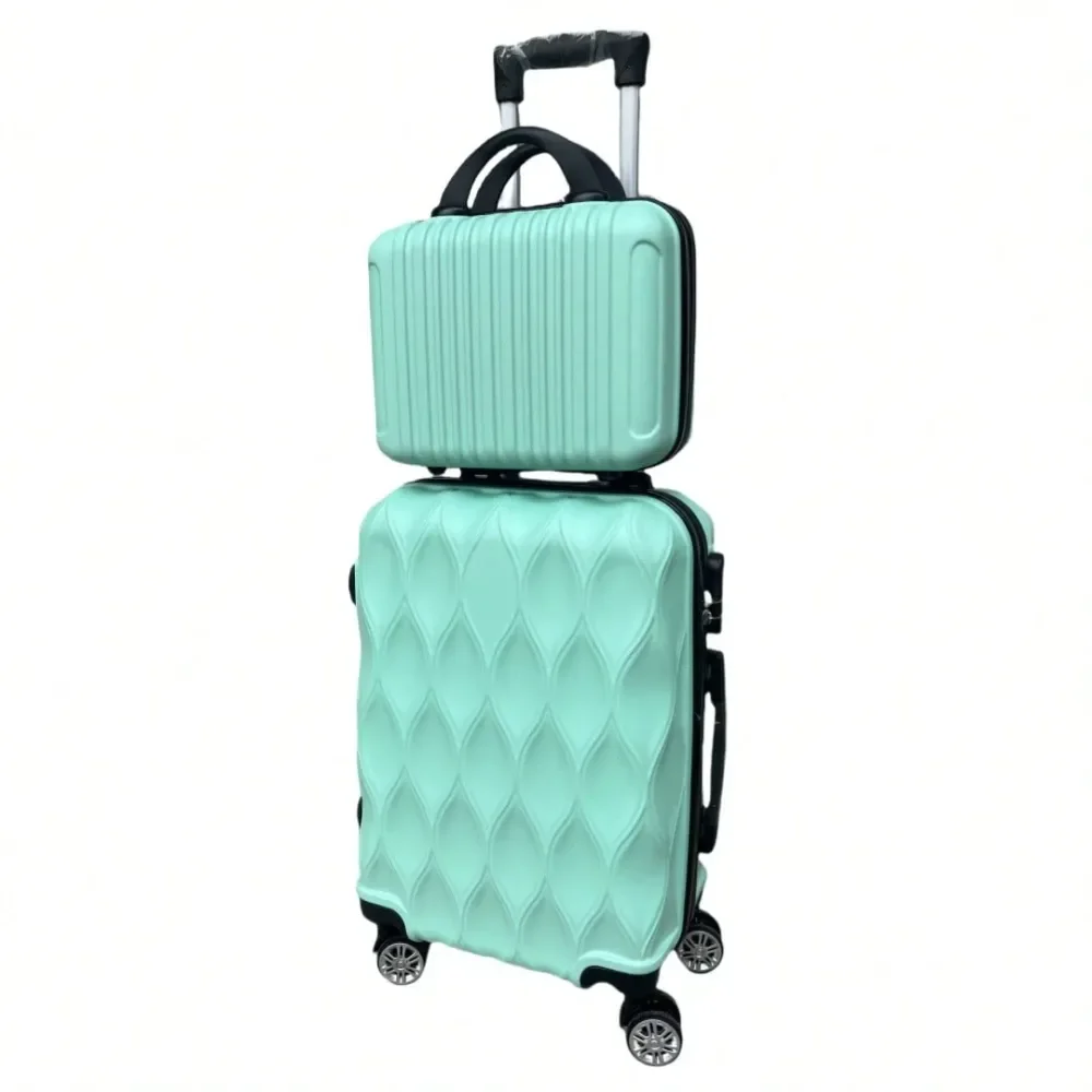 

Комплект чемоданов, одобренный авиакомпаниями, с кодовым замком и поворотными колесами, 14 и 20 дюймов, несколько вариантов цветов, жесткий чемодан.