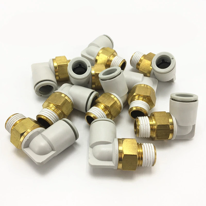 Conector rápido tubo comum, acessórios, cotovelo pneumático, KQ2L04, KQ2L06, KQ2L08, KQ2L10, KQ2L12-01S, 02S, 03S, 04S, KQ2L12-03AS