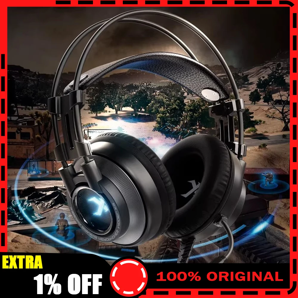 

Siberia K9PRO Esports Headset 7.1 Surround Sound Effects 50mm Custom Esports Drive Unit Headset Light Weight For Pc Accessories