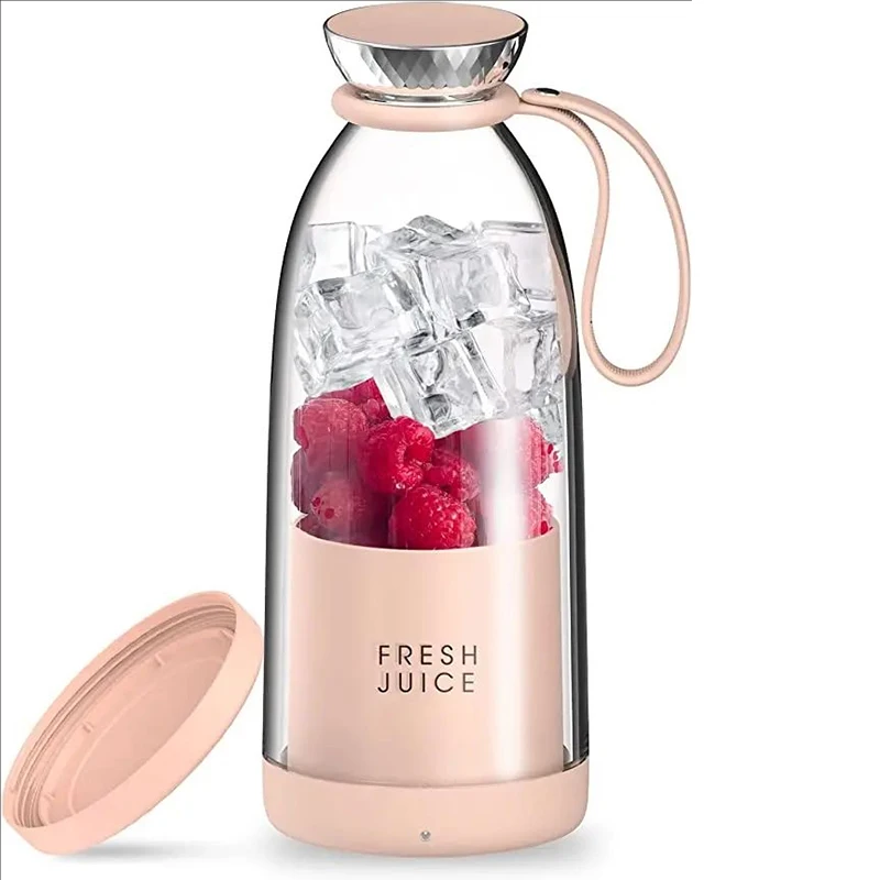 

500ml Portable 2400mAh Wireless Fruit Mixers USB juicer Fresh Juice Bottle Blender Plus 6 Blades Food Milkshake Ice Crush Cup