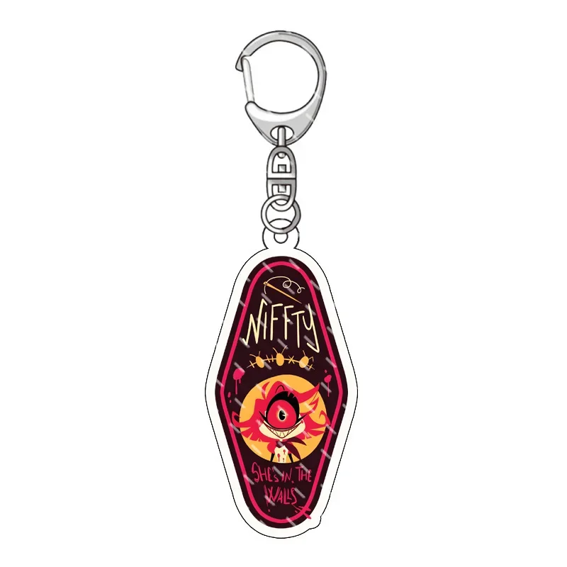 Acrylic Keychain Anime Helluva Boss Alastor Vaggie Angel Dust Adam The Exorcist Bag Pendant Collect Ornaments Decor Give Gifts